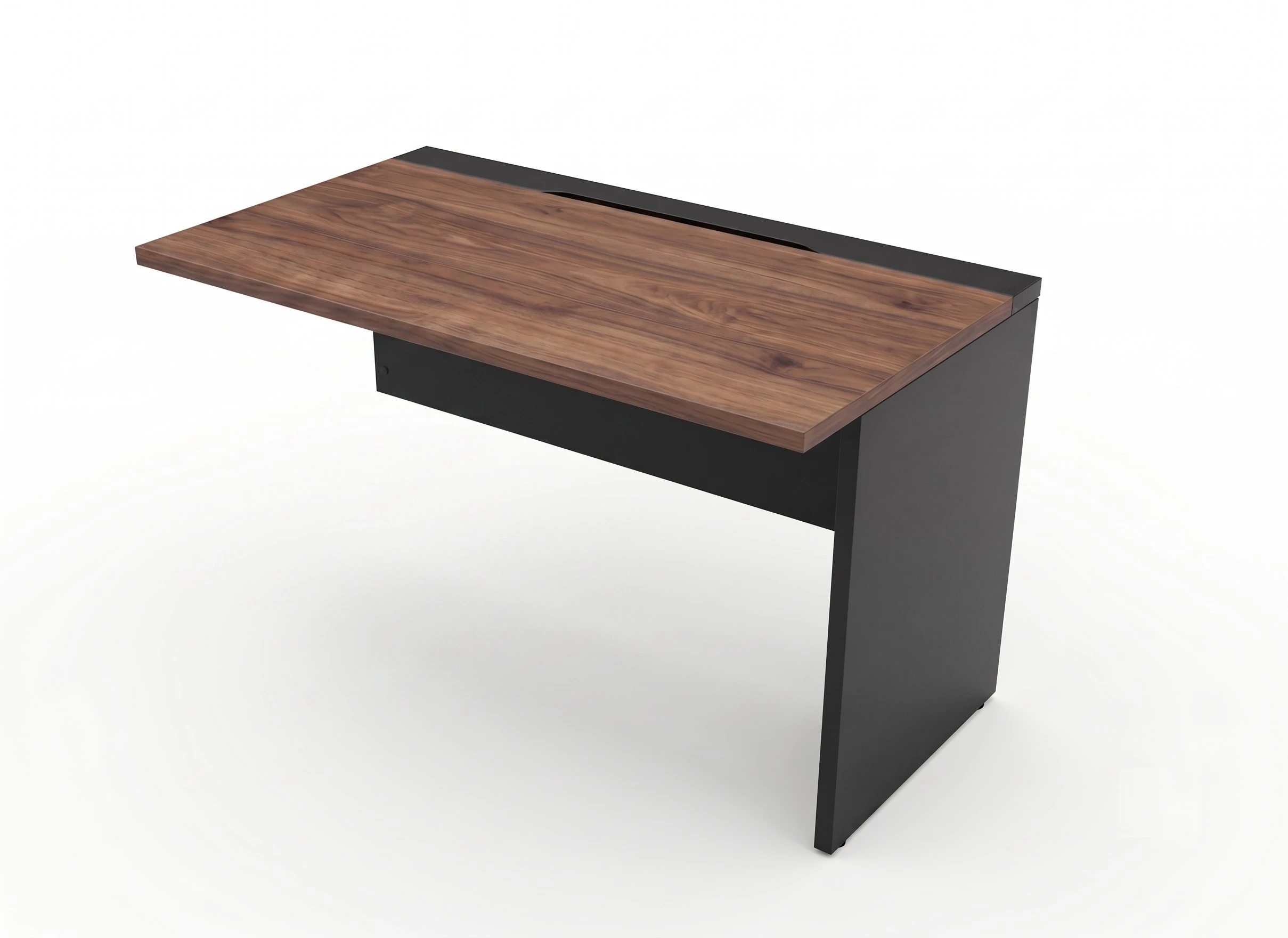 Mesa Plataforma Módulo Simples - Complemento - Tampo e Pé Painel de MDP 25MM - Duto para Passagem do Cabeamento - 1500mm X 700mm X 740mm.