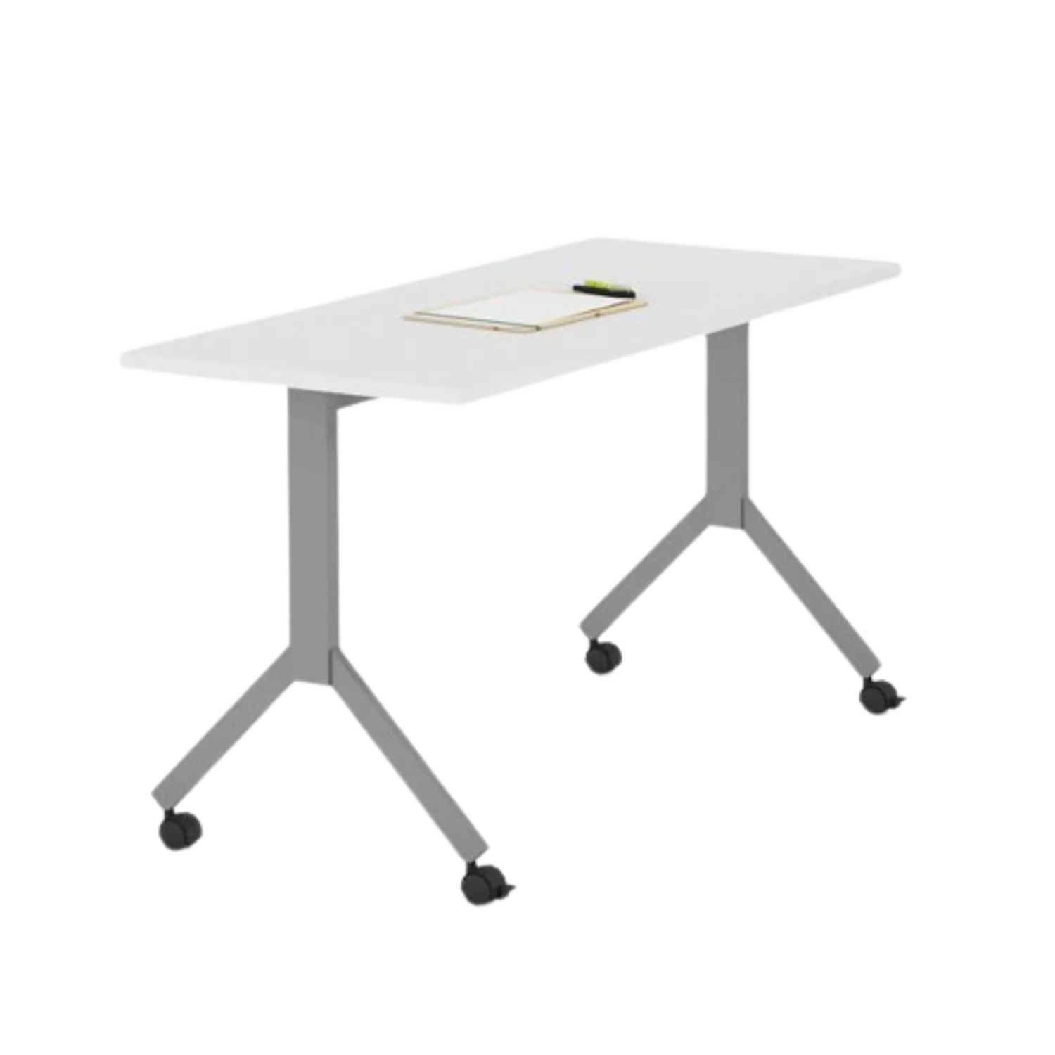 MESA DE TREINAMENTO COM TAMPO ESCAMOTEÁVEL BASE Y - 1600mm x 735mm x 600mm - 25mm - Linha M-Corp - Móveis Motiva