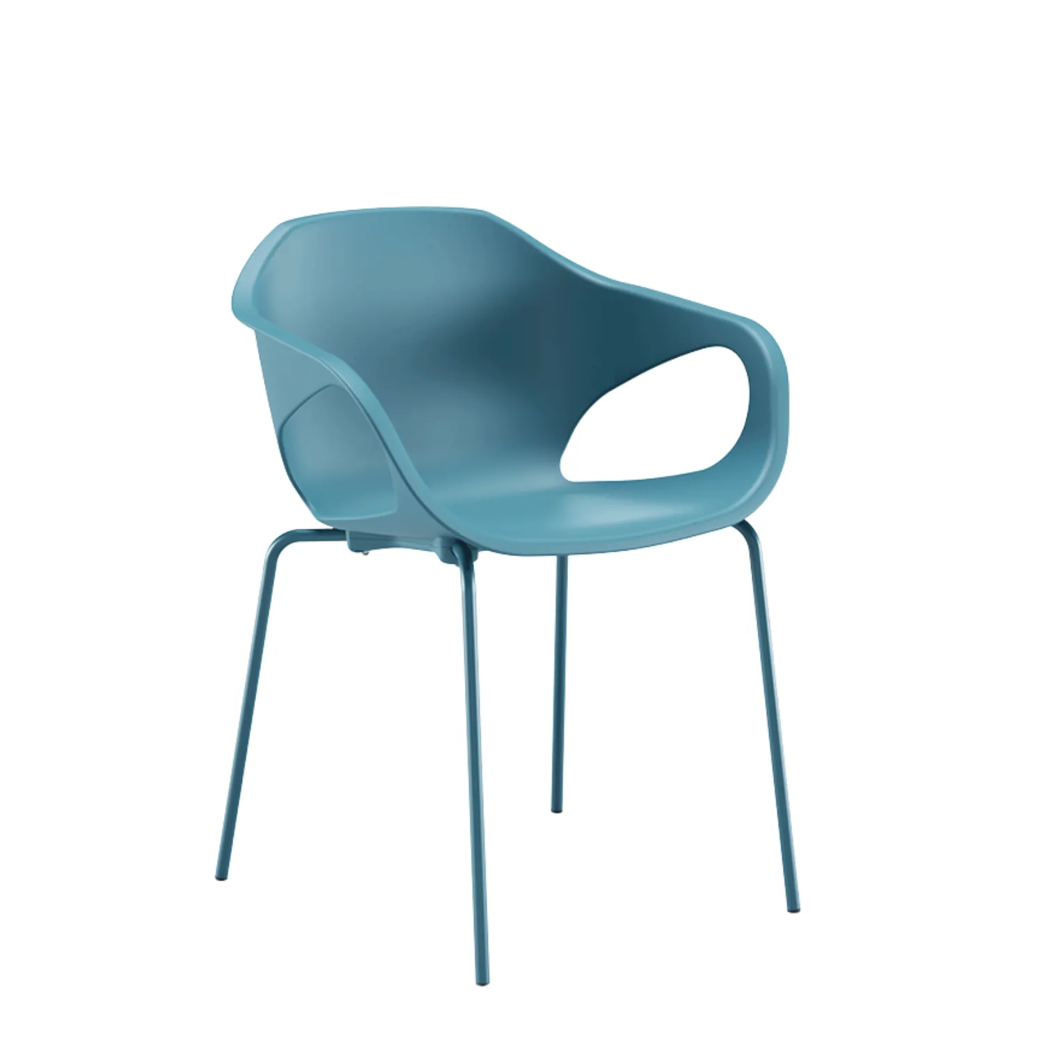 Cadeira para Escritório Fixa Aproximação 33106 Palito - Estrutura Colorida - Linha Stay - Cavaletti