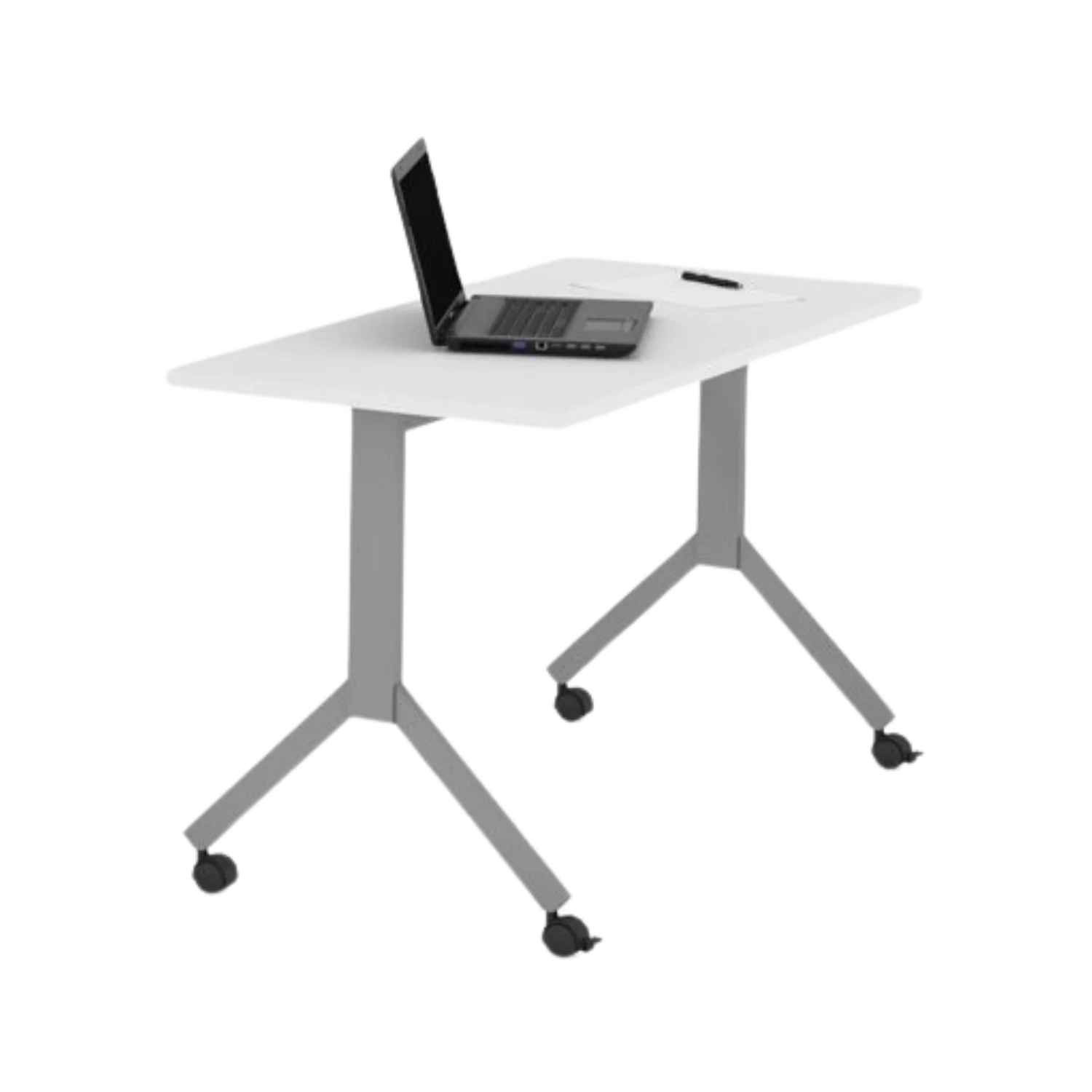 MESA DE TREINAMENTO COM TAMPO ESCAMOTEÁVEL BASE Y - 1600mm x 735mm x 600mm - 25mm - Linha M-Corp - Móveis Motiva