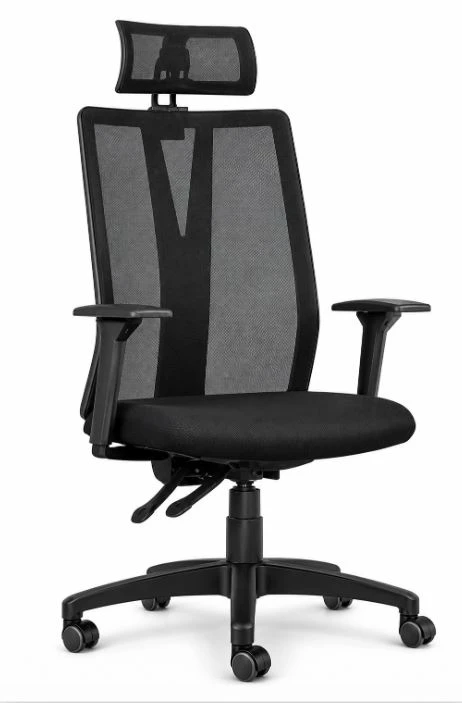 Cadeira Para Escritório Diretor Giratória - com Apoio de Cabeça - Mecanismo Evolution - Base Metálica com Capa - Linha Addit - Com Braço - Frisokar