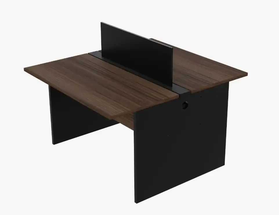 Mesa Plataforma Inicial - Tampo e Pé Painel de MDP 25MM - Painel Divisor - Saia Dupla Para Passagem do Cabeamento - 1500mm X 1320 X 740mm.