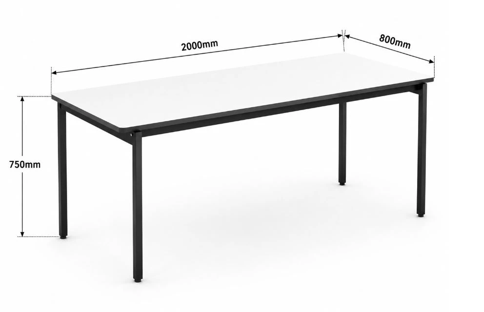 Mesa para Refeitório adulto - SEM OS BANCOS  - 2000 x 800 x 750 mm - DUS